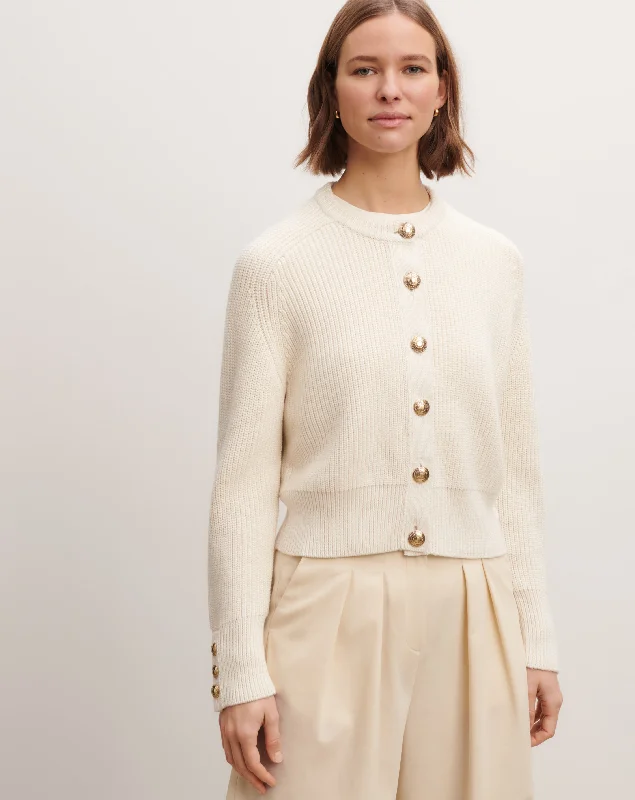 Cardigan en côtes Fitted Slim Tailored
