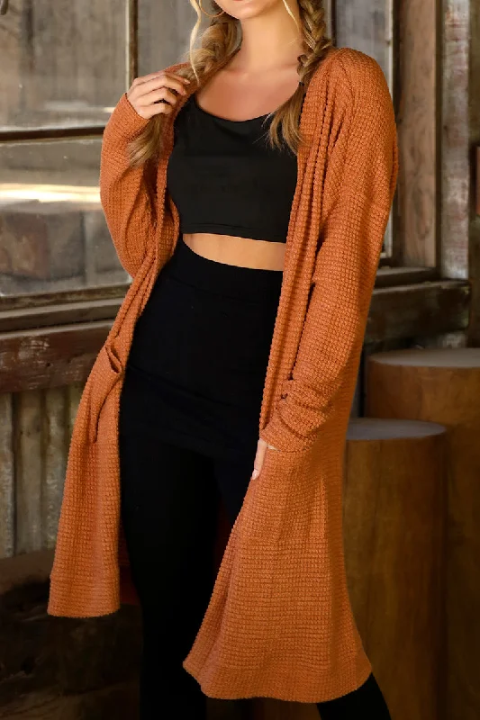 WAFFLE CASUAL KNIT CARDIGAN WITH POCKETS Nylon Fabric Polyester Fabric Spandex Fabric WAFFLE CASUAL KNIT CARDIGAN WITH POCKETS Nylon Fabric Polyester Fabric Spandex Fabric
