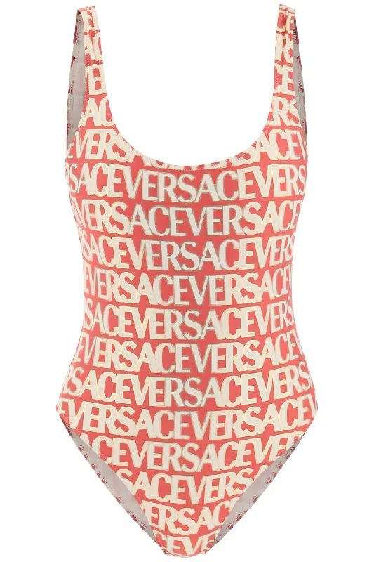 Versace Allover One-piece Swimwear  - Fuxia High-Cut One-Piece