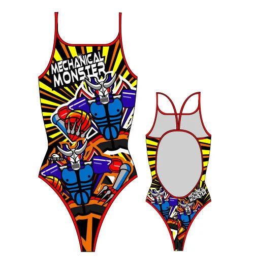 TURBO Mechanical Monster - 894702-0099 - Thin Strap Womens Swimsuit / Swimwear / Costume - Swimming Mesh Detail Bikini